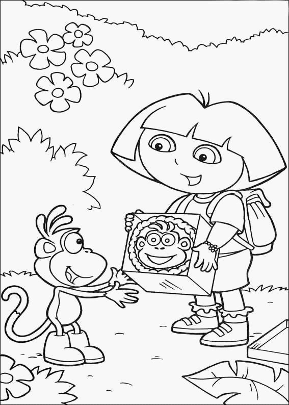 coloriage dora